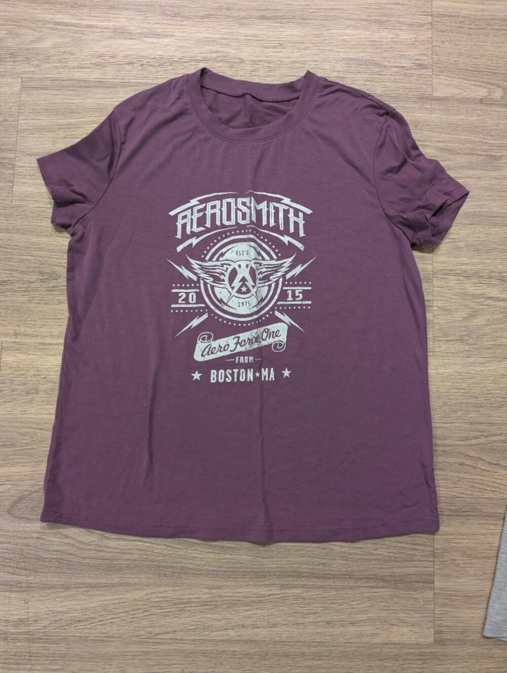Aerosmith Graphic Crew Neck T-Shirt - Plum